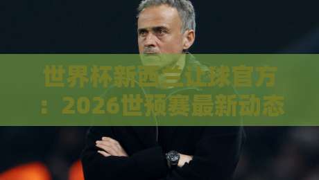 世界杯新西兰让球官方：2026世预赛最新动态与权威解读