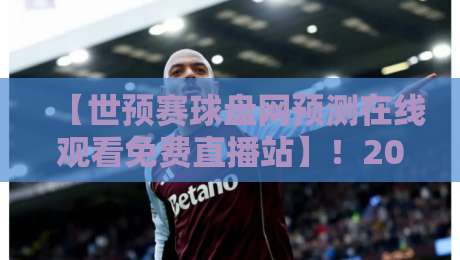 【世预赛球盘网预测在线观看免费直播站】！2026世预赛观赛指南与风险预警